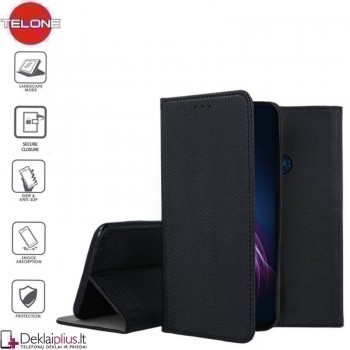 Telone smart magnet serijos atverčiamas dėklas - juodas (Motorola One Fusion Plus) Telone smart magnet serijos atverčiamas dėklas - juodas (Motorola One Fusion Plus)